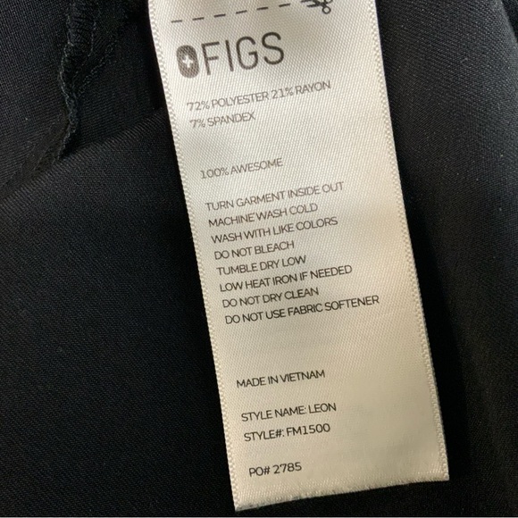 FIGS Black Men Scrub Set. Scrub Top XL. Scrub Bottoms XL. - Picture 5 of 14